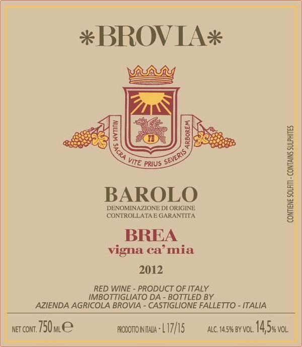 2017 Fratelli Brovia Barolo Brea Vigna Ca'Mia