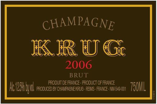 2006 Krug Champagne Vintage Brut