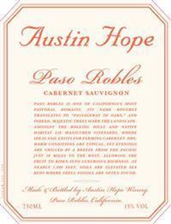 2021 Austin Hope Paso Robles Cabernet Sauvignon