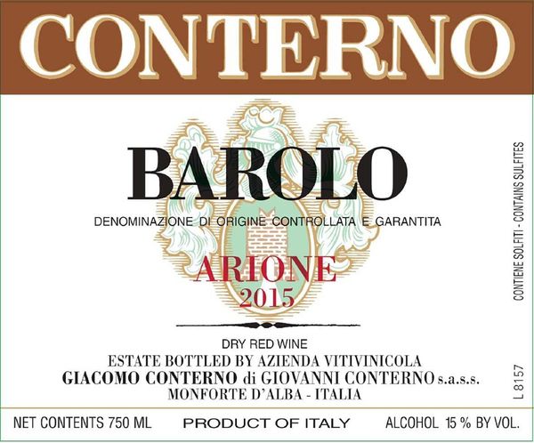 2015 Giacomo Conterno Barolo Arione