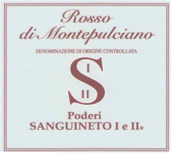 2020 Poderi Sanguineto I e II Rosso di Montepulciano