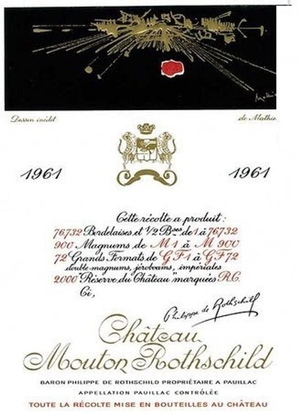 1961 Château Mouton Rothschild Pauillac