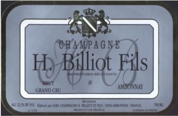 H. Billiot Fils Champagne Brut Réserve