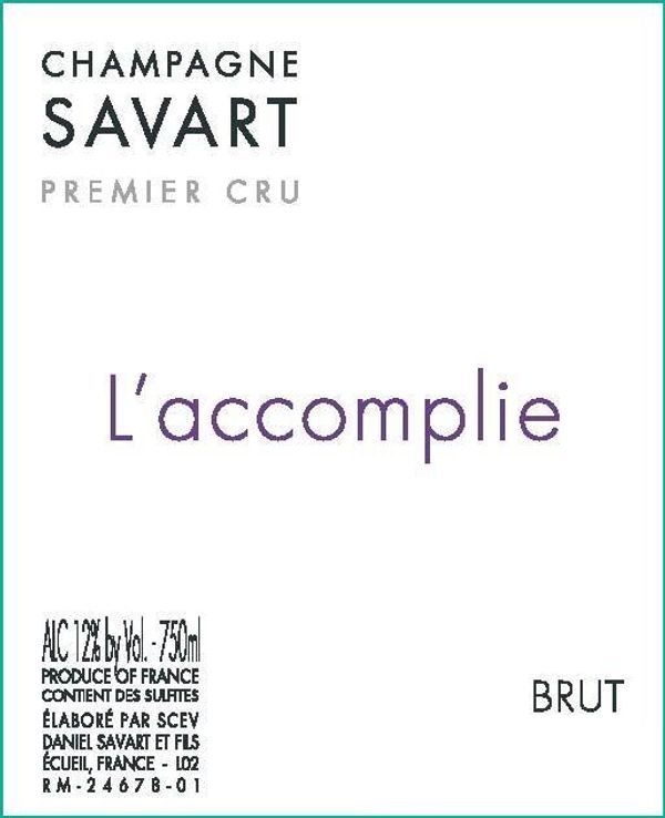 Savart Champagne Premier Cru Brut L'Accomplie