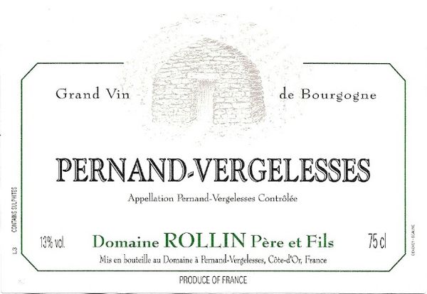 2019 Domaine Rollin Père et Fils Pernand-Vergelesses Blanc