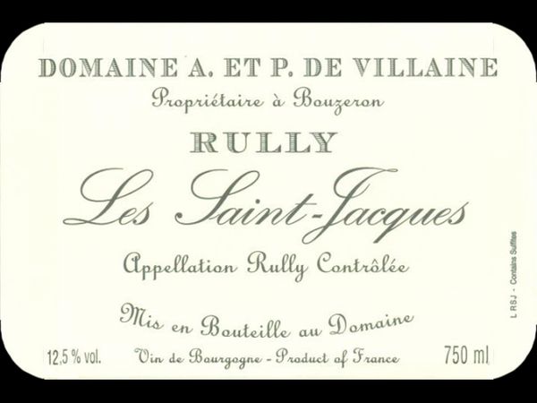 2019 Domaine de Villaine Rully Les Saint-Jacques