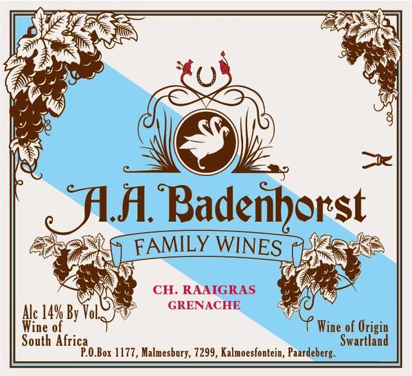 2017 AA Badenhorst Family Wines Ch. Raaigras Grenache