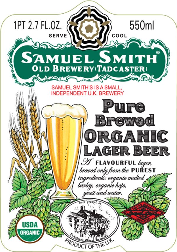 Samuel Smith Old Brewery Pure Brewed Organic Lager Beer
