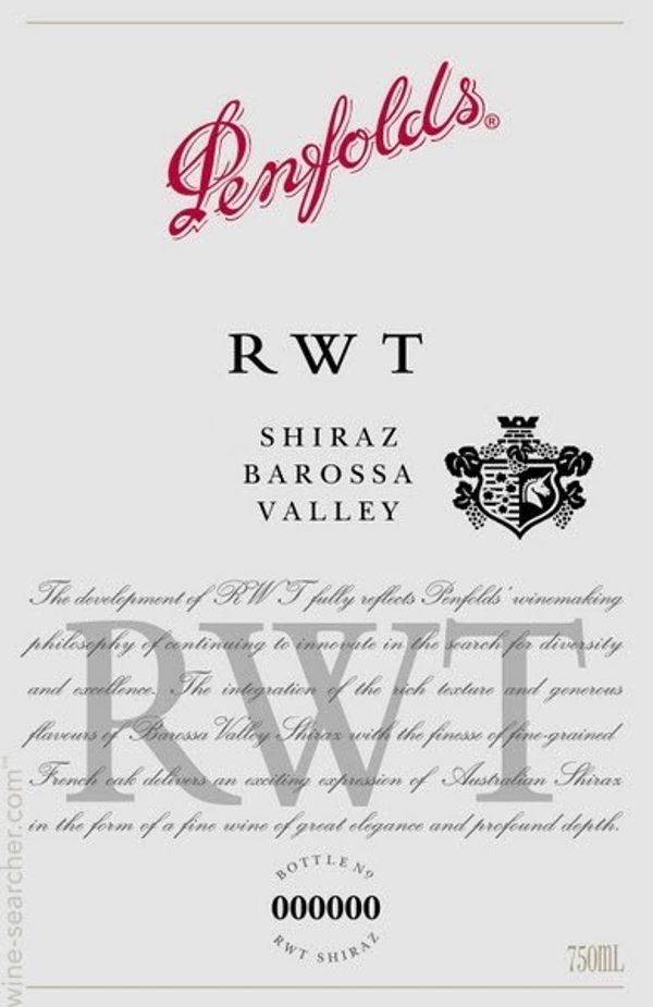 2018 Penfolds RWT Shiraz