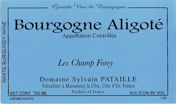 2020 Domaine Sylvain Pataille Bourgogne Aligoté Les Champ Forey