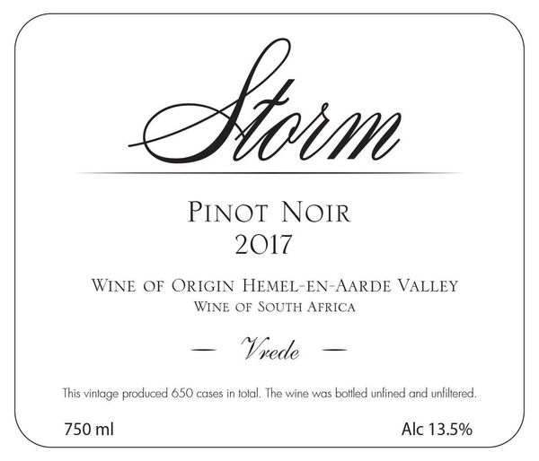 2020 Storm Vrede Pinot Noir