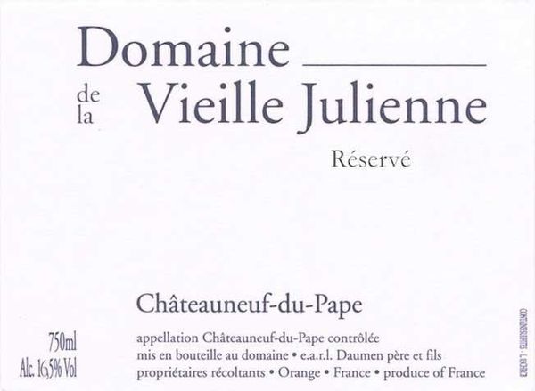 2019 Domaine de la Vieille Julienne Châteauneuf-du-Pape Réservé