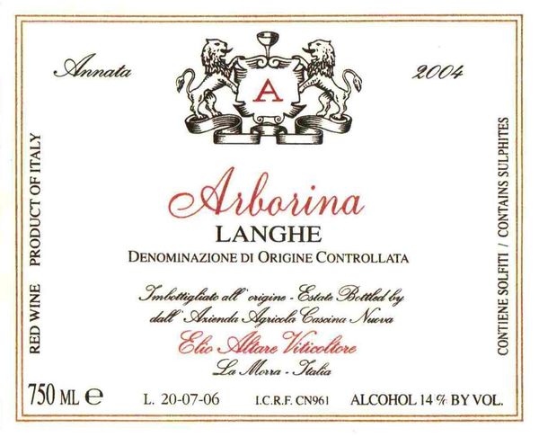 2017 Elio Altare Langhe Arborina