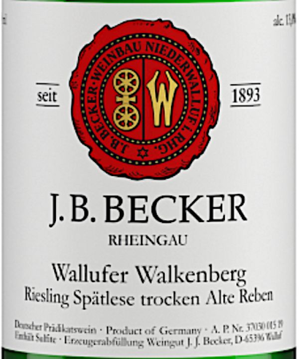 2019 J.B. Becker Wallufer Walkenberg Riesling Spätlese trocken Alte Reben