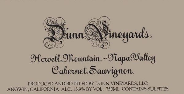 2006 Dunn Vineyards Howell Mountain Cabernet Sauvignon