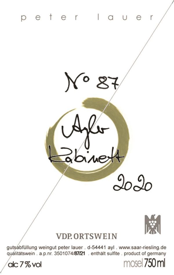 2020 Peter Lauer № 87 Ayler Riesling Kabinett