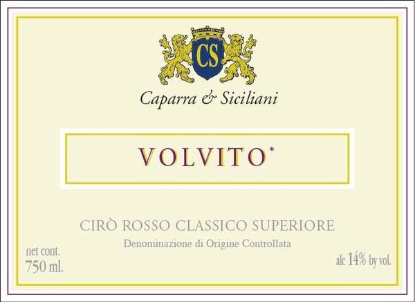 2019 Caparra & Siciliani Cirò Rosso Classico Superiore Volvito