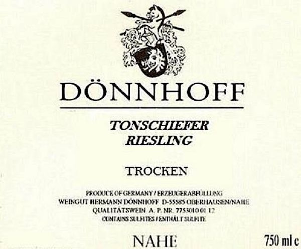 2020 Weingut Hermann Dönnhoff Tonschiefer Riesling Trocken