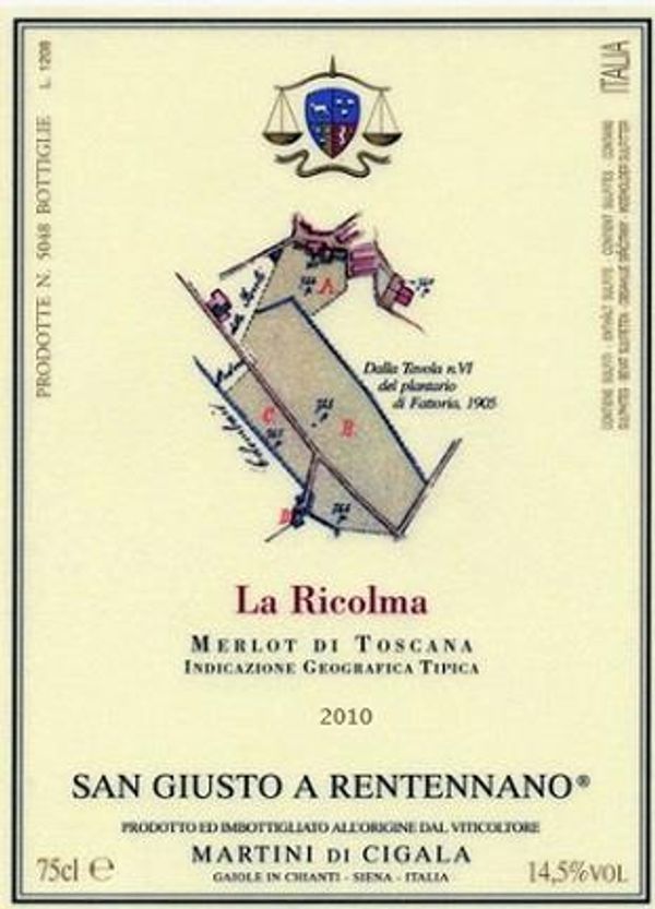 2012 San Giusto a Rentennano La Ricolma Merlot di Toscana