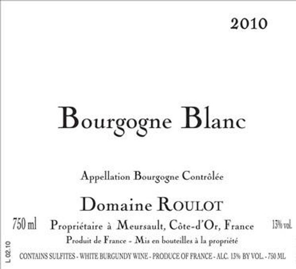 2010 Domaine Roulot Bourgogne Blanc