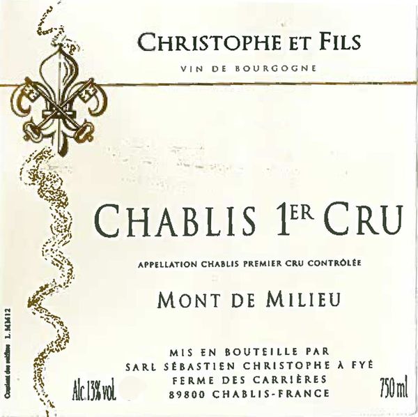 2021 Christophe et Fils Chablis Mont de Milieu