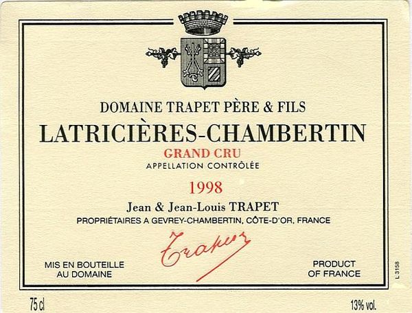 1997 Domaine Trapet Père et Fils Latricières-Chambertin