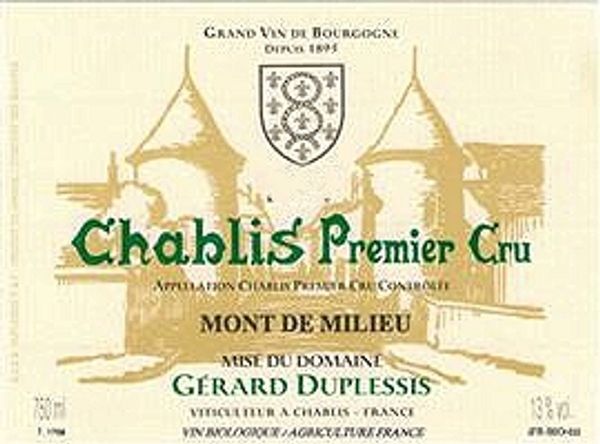 2019 Gérard Duplessis Chablis Mont de Milieu