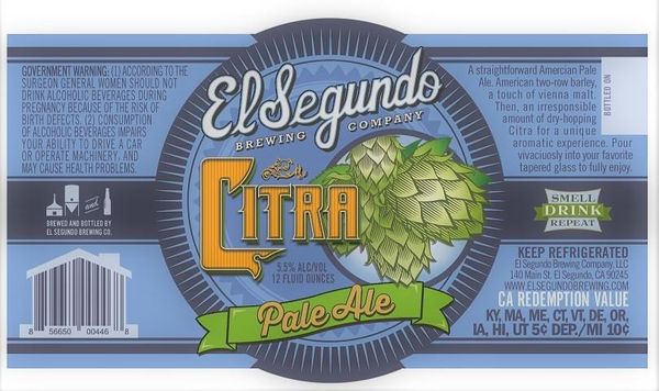 El Segundo Brewing Company Citra Pale Ale
