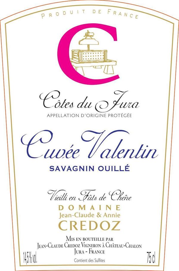 2019 Domaine Jean-Claude Credoz Cuvée Valentin Savagnin Ouillé Côtes du Jura