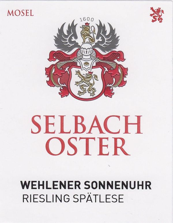 2021 Selbach-Oster Wehlener Sonnenuhr Riesling Spätlese