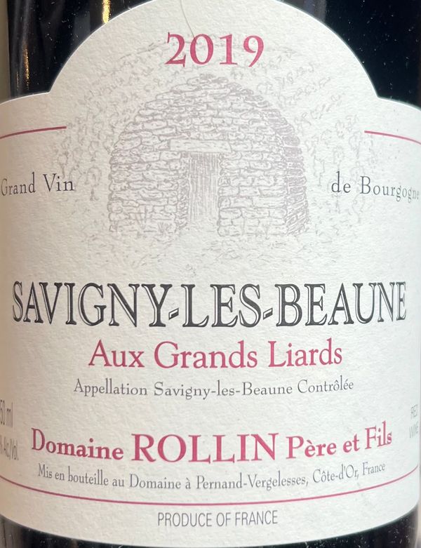 2019 Domaine Rollin Père et Fils Savigny-lès-Beaune Aux Grands Liards