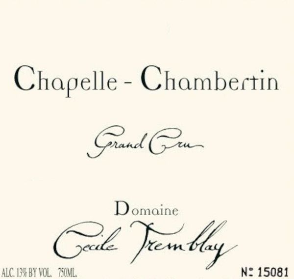 2017 Domaine Cécile Tremblay Chapelle-Chambertin Grand Cru