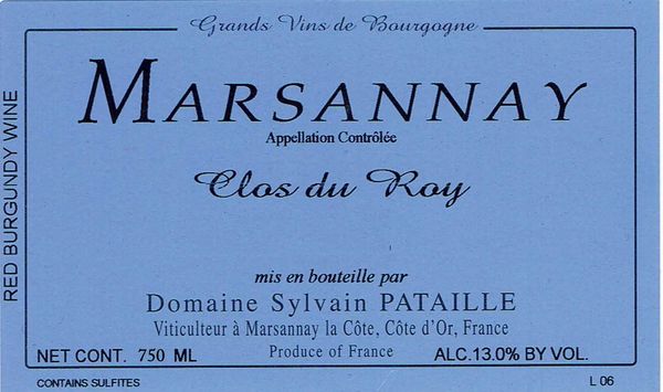 2020 Domaine Sylvain Pataille Marsannay Clos du Roy