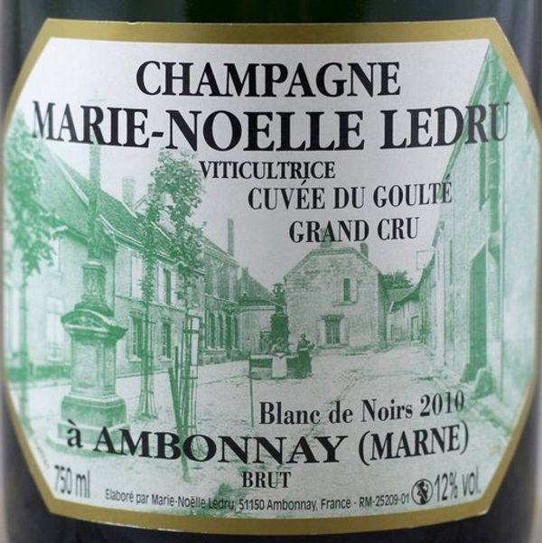 2010 Marie-Noelle Ledru Champagne Blanc de Noirs Brut Cuvée du Goulté