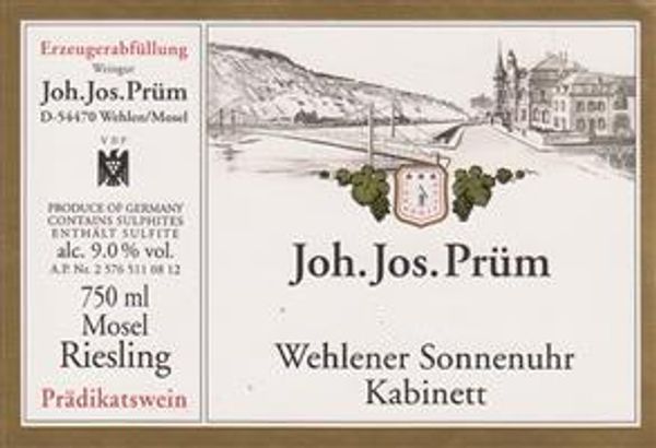 2021 Weingut Joh. Jos. Prüm Wehlener Sonnenuhr Riesling Kabinett