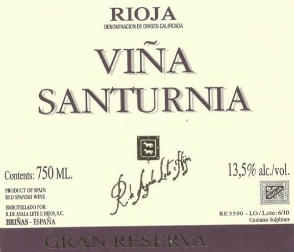 2009 Viña Santurnia Rioja Gran Reserva