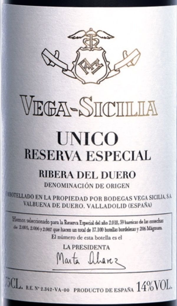 Bodegas Vega Sicilia Único Reserva Especial [Vintage Blend: 2005, 2006, 2007]