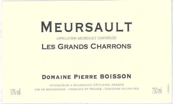 2020 Domaine Pierre Boisson Meursault Les Grands Charrons