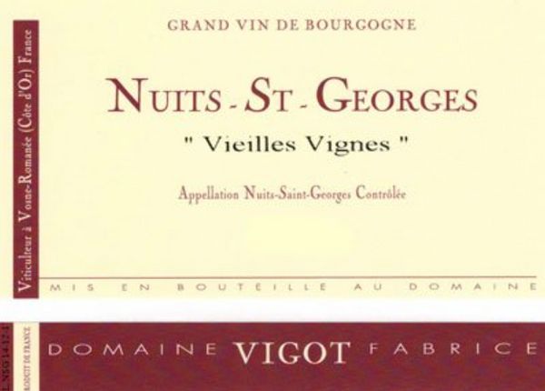 2019 Domaine Fabrice Vigot Nuits-St-Georges Vieilles Vignes
