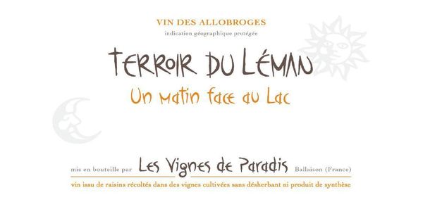 2020 Les Vignes de Paradis Un Matin Face au Lac
