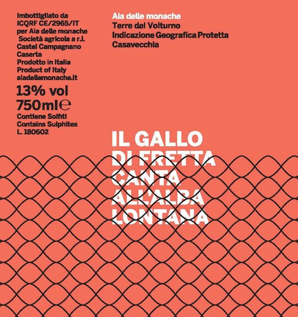 2019 Aia delle Monache Il Gallo di Fretta Canta all'Alba Lontana