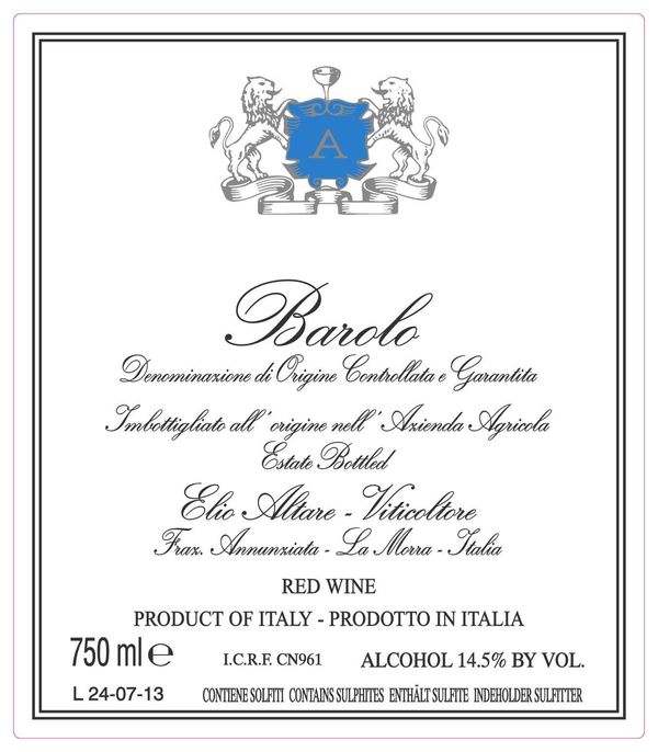 2018 Elio Altare Barolo