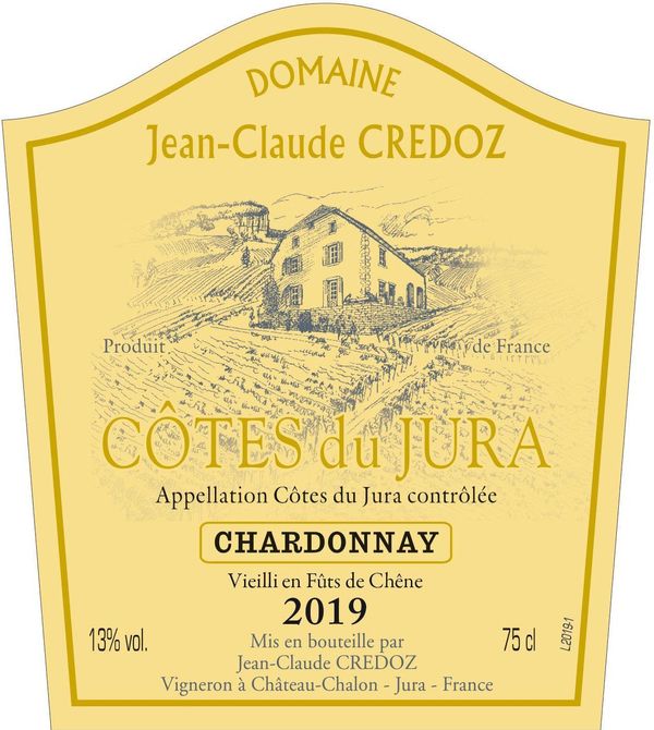 2019 Domaine Jean-Claude Credoz Côtes du Jura Chardonnay Vieilles Vignes