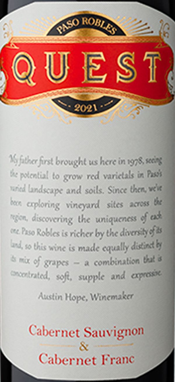 2021 Quest Cabernet Sauvignon & Cabernet Franc