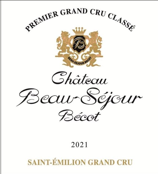 2021 Château Beau-Séjour Bécot Saint-Émilion Premier Grand Cru Classé