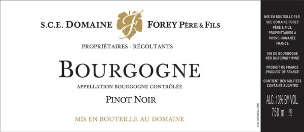 2020 Domaine Forey Père et Fils Bourgogne Pinot Noir
