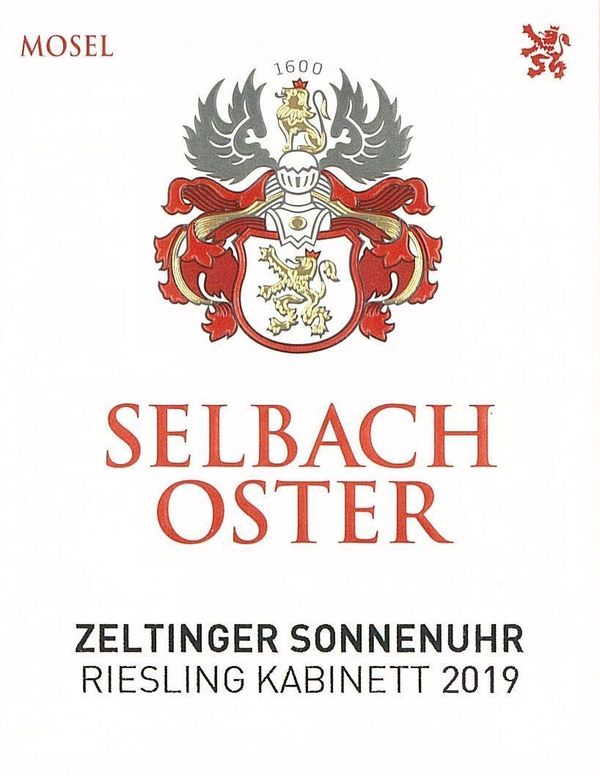 2020 Selbach-Oster Zeltinger Sonnenuhr Riesling Kabinett