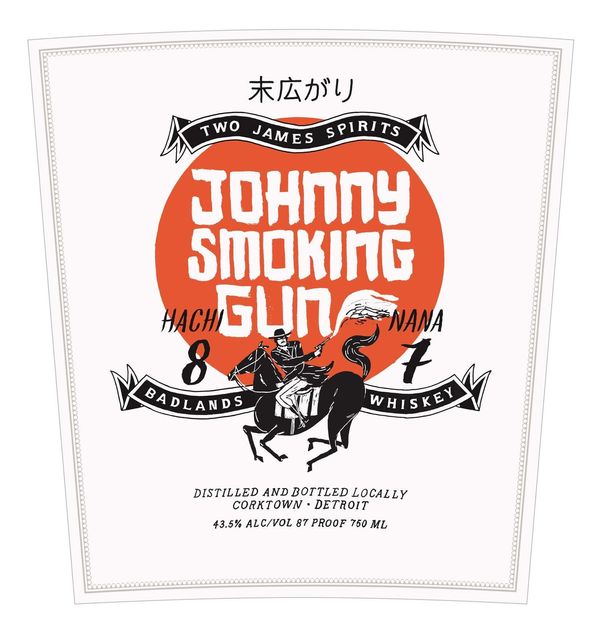 Two James Spirits Johnny Smoking Gun Badlands Whiskey