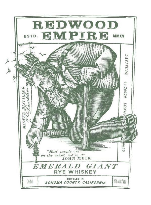 Redwood Empire Emerald Giant Rye Whiskey