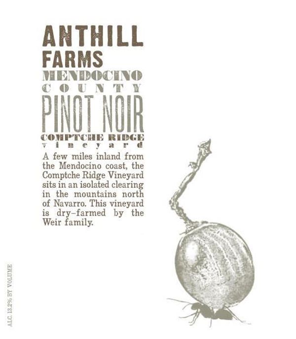 2019 Anthill Farms Comptche Ridge Vineyard Pinot Noir